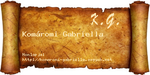Komáromi Gabriella névjegykártya