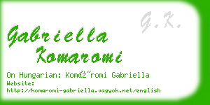gabriella komaromi business card